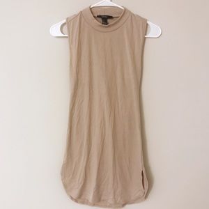Tan Tank Top With Back Cut Out
